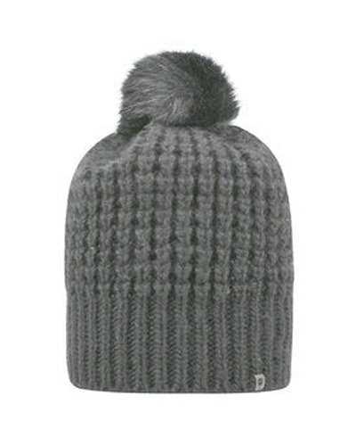 J. America TW5005 Adult Slouch Bunny Knit Cap - Gray - HIT a Double