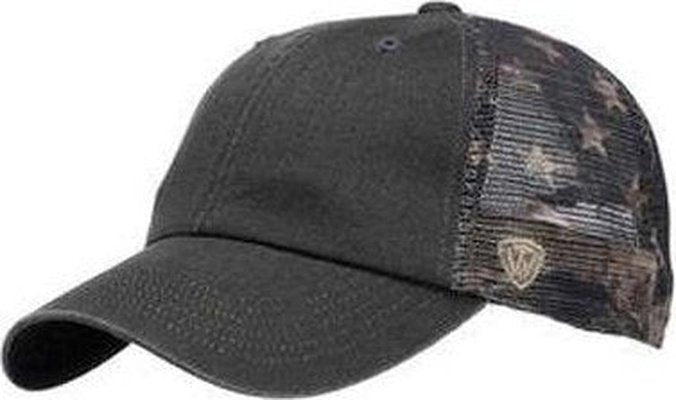 J. America TW5506 Adult Offroad Cap - Black Flagtacular - HIT a Double