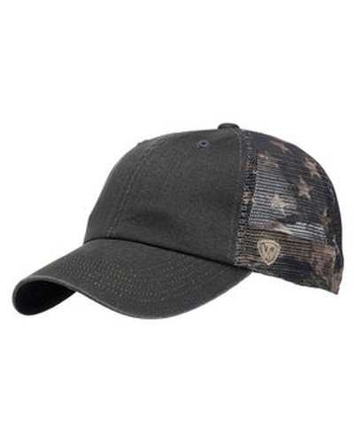 J. America TW5506 Adult Offroad Cap - Black Flagtacular - HIT a Double