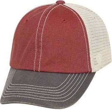 J. America TW5506 Adult Offroad Cap - Burgundy - HIT a Double