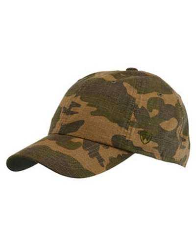 J. America TW5537 Ripper Washed Cotton Ripstop Cap - Camo - HIT a Double