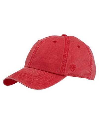 J. America TW5537 Ripper Washed Cotton Ripstop Cap - Red - HIT a Double