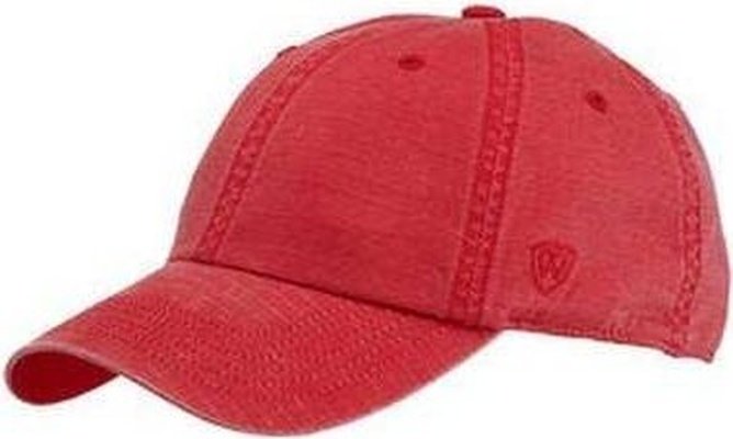 J. America TW5537 Ripper Washed Cotton Ripstop Cap - Red - HIT a Double