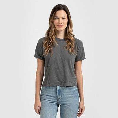 Tultex 1920 Heritage Retro Crop Top - Washed Black - HIT a Double