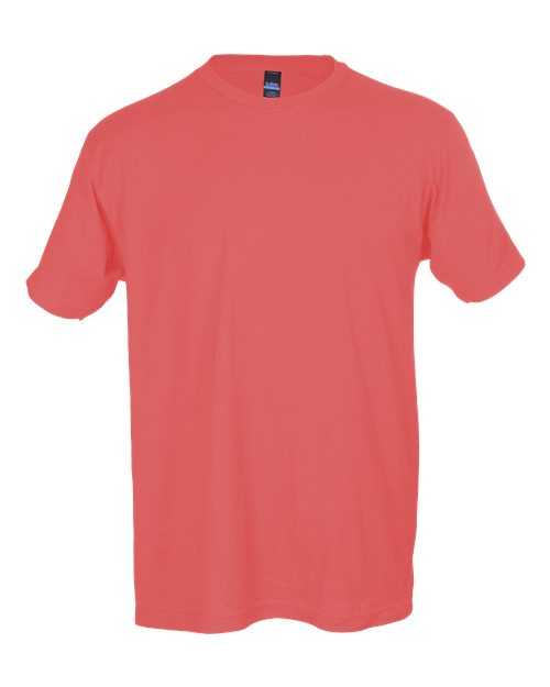 Tultex 202 Unisex Fine Jersey T-Shirt - Coral - HIT a Double