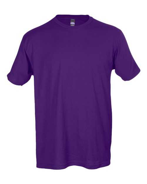 Tultex 202 Unisex Fine Jersey T-Shirt - Purple - HIT a Double
