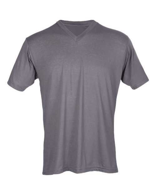 Tultex 207 Unisex Poly-Rich V-Neck T-Shirt - Charcoal - HIT a Double