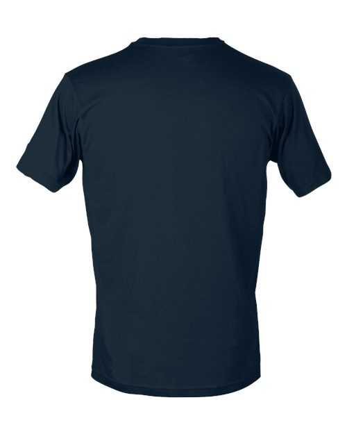 Tultex 207 Unisex Poly-Rich V-Neck T-Shirt - Navy - HIT a Double