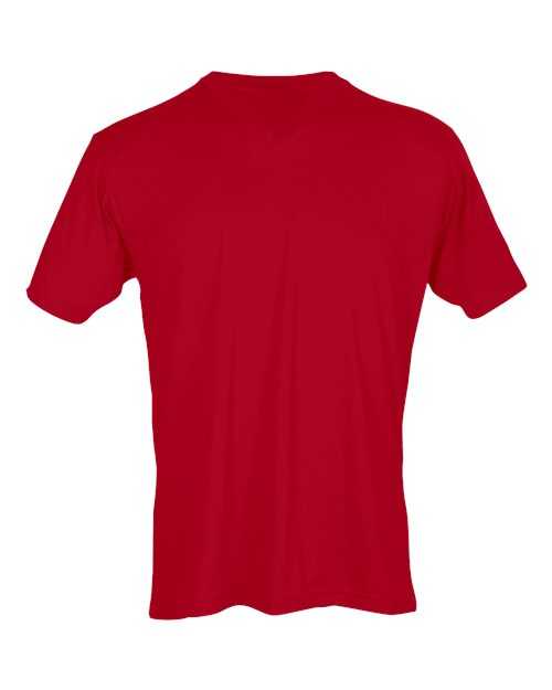 Tultex 207 Unisex Poly-Rich V-Neck T-Shirt - Red - HIT a Double