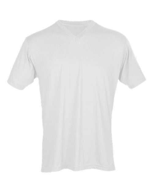 Tultex 207 Unisex Poly-Rich V-Neck T-Shirt - White - HIT a Double