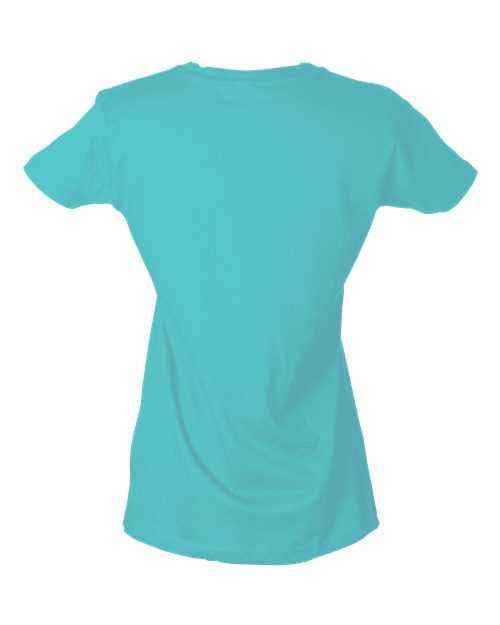 Tultex 213 Women&#39;s Slim Fit Fine Jersey T-Shirt - Aqua - HIT a Double