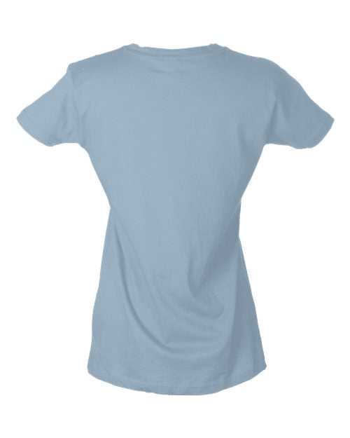 Tultex 213 Women&#39;s Slim Fit Fine Jersey T-Shirt - Baby Blue - HIT a Double