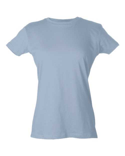Tultex 213 Women's Slim Fit Fine Jersey T-Shirt - Baby Blue - HIT a Double