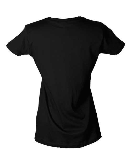 Tultex 213 Women&#39;s Slim Fit Fine Jersey T-Shirt - Black - HIT a Double