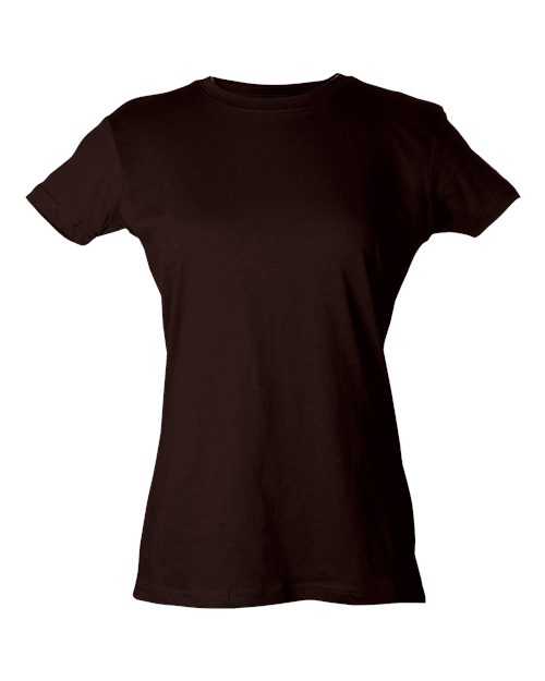Tultex 213 Women&#39;s Slim Fit Fine Jersey T-Shirt - Brown - HIT a Double
