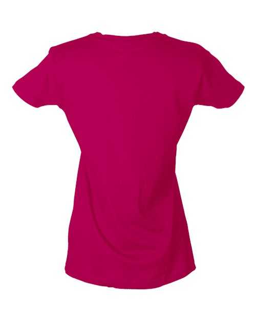 Tultex 213 Women's Slim Fit Fine Jersey T-Shirt - Fuchsia - HIT a Double