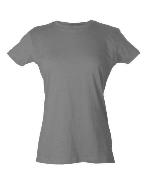Tultex 213 Women&#39;s Slim Fit Fine Jersey T-Shirt - Heather Grey - HIT a Double