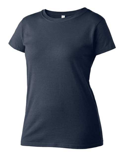 Tultex 213 Women&#39;s Slim Fit Fine Jersey T-Shirt - Indigo - HIT a Double