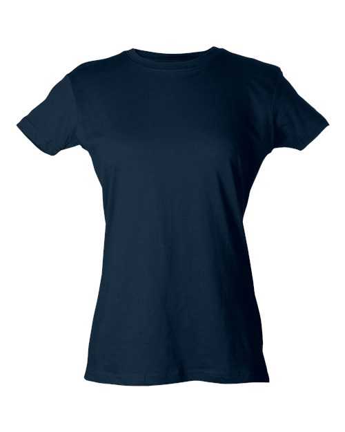 Tultex 213 Women's Slim Fit Fine Jersey T-Shirt - Navy - HIT a Double