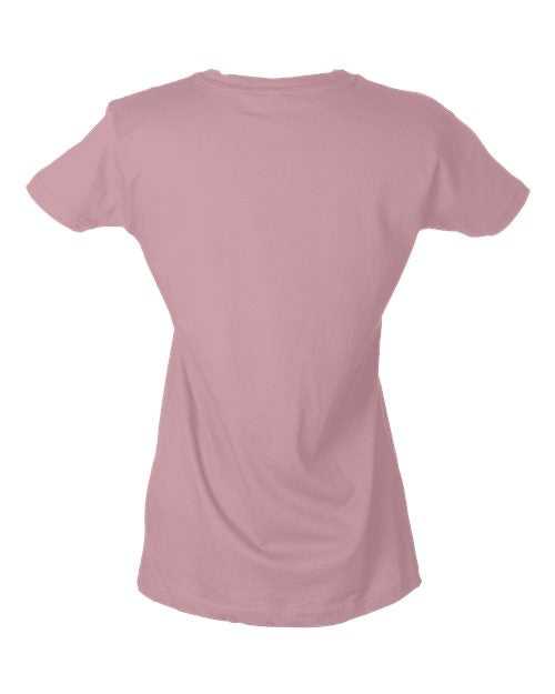 Tultex 213 Women's Slim Fit Fine Jersey T-Shirt - Pink - HIT a Double