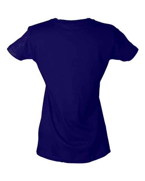 Tultex 213 Women&#39;s Slim Fit Fine Jersey T-Shirt - Purple - HIT a Double