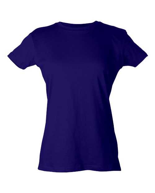 Tultex 213 Women&#39;s Slim Fit Fine Jersey T-Shirt - Purple - HIT a Double