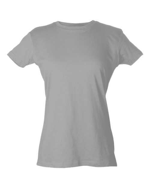 Tultex 213 Women&#39;s Slim Fit Fine Jersey T-Shirt - Silver - HIT a Double
