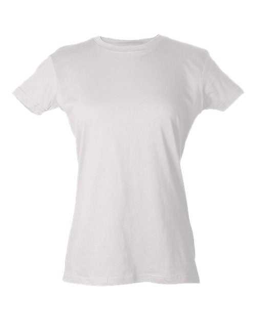 Tultex 213 Women's Slim Fit Fine Jersey T-Shirt - White - HIT a Double