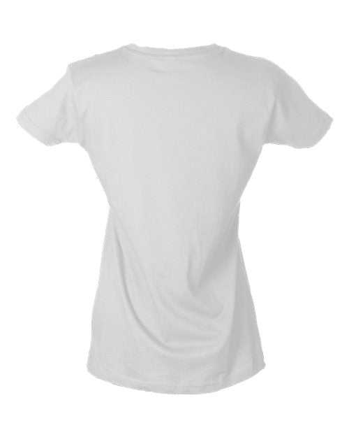 Tultex 213 Women&#39;s Slim Fit Fine Jersey T-Shirt - White - HIT a Double