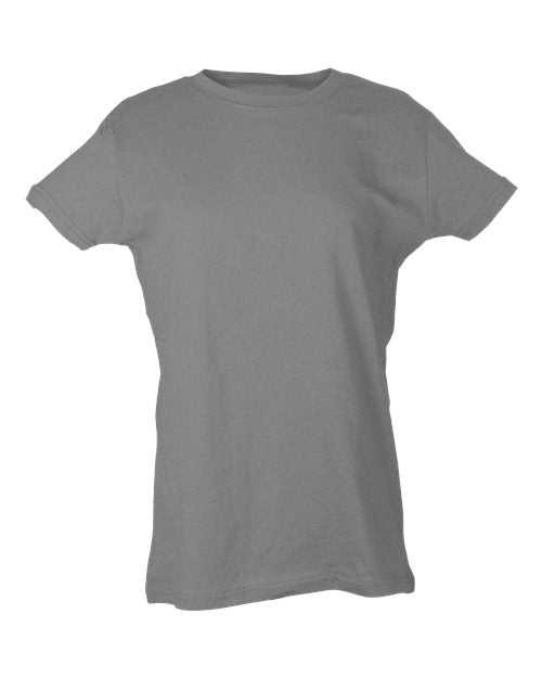 Tultex 216 Women's Classic Fit Fine Jersey T-Shirt - Heather Grey - HIT a Double