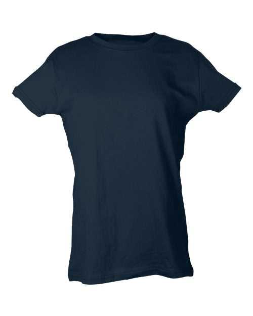 Tultex 216 Women&#39;s Classic Fit Fine Jersey T-Shirt - Navy - HIT a Double