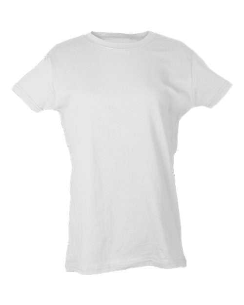 Tultex 216 Women&#39;s Classic Fit Fine Jersey T-Shirt - White - HIT a Double