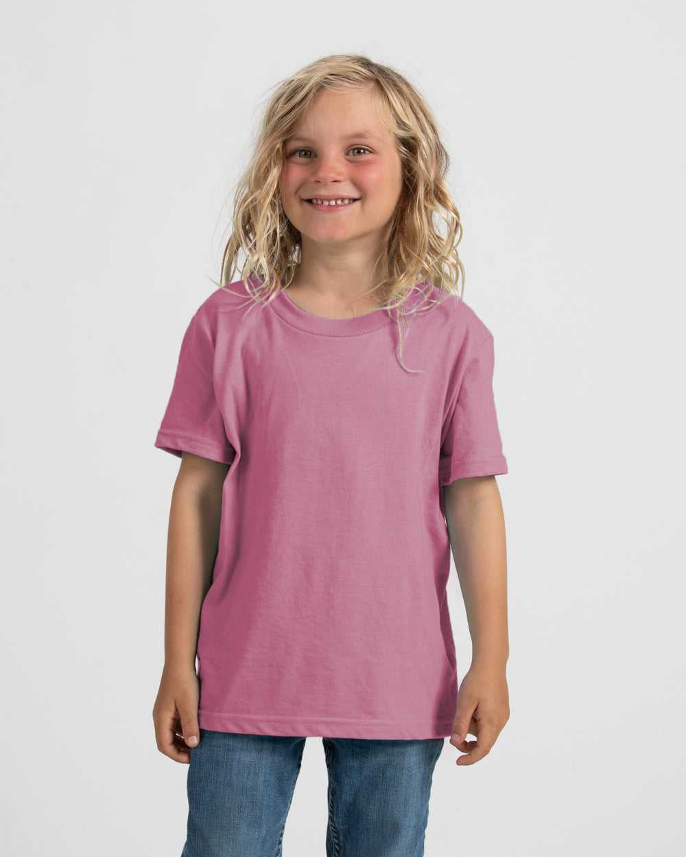 Tultex 235 Youth Fine Jersey T-Shirt - Heather Cassis - HIT a Double