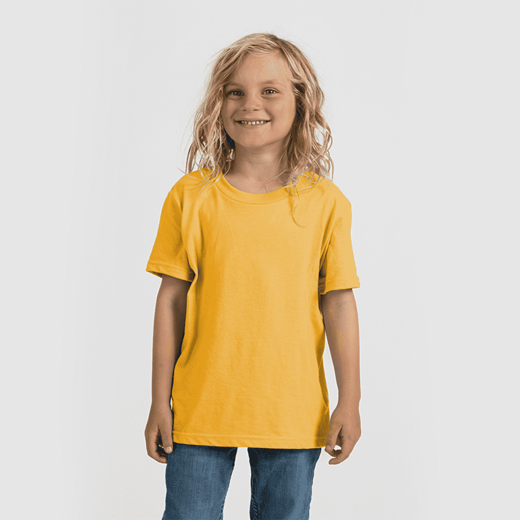 Tultex 235 Youth Fine Jersey T-Shirt - Heather Mellow Yellow - HIT a Double