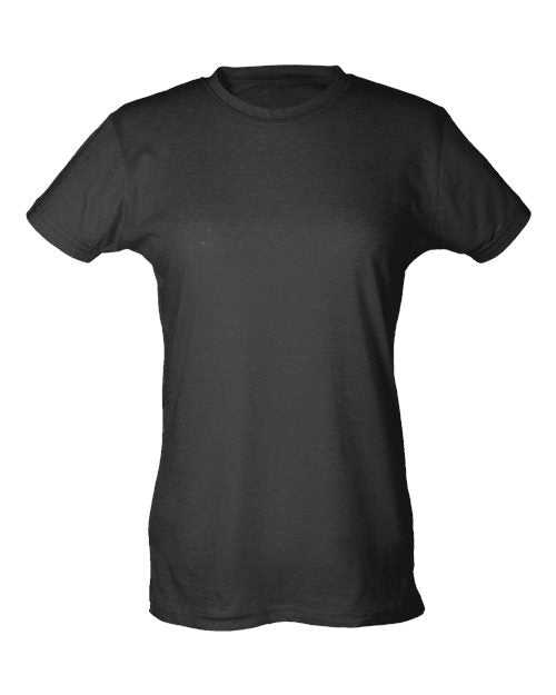 Tultex 240 Women&#39;s Poly-Rich Slim Fit T-Shirt - Black - HIT a Double