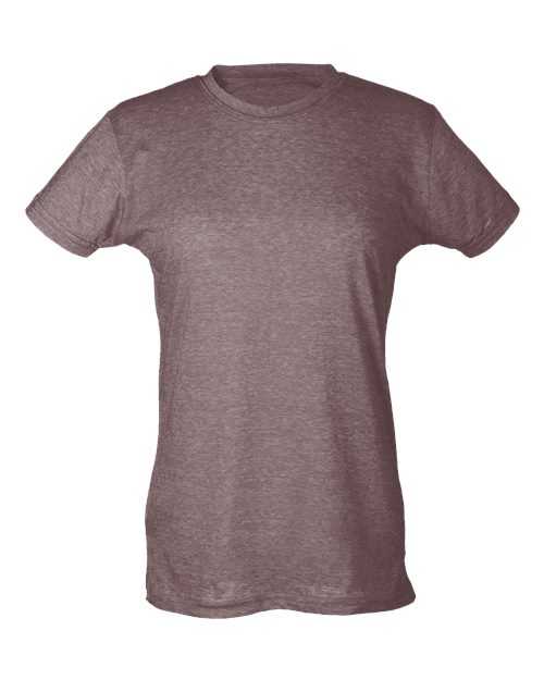 Tultex 240 Women&#39;s Poly-Rich Slim Fit T-Shirt - Heather Brown - HIT a Double