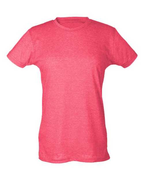 Tultex 240 Women&#39;s Poly-Rich Slim Fit T-Shirt - Heather Fuchsia - HIT a Double