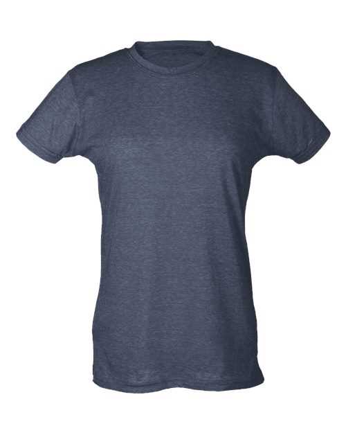 Tultex 240 Women's Poly-Rich Slim Fit T-Shirt - Heather Navy - HIT a Double