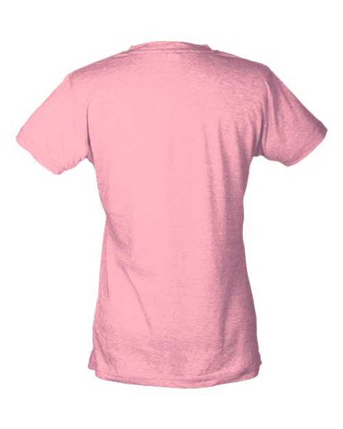 Tultex 240 Women's Poly-Rich Slim Fit T-Shirt - Heather Pink - HIT a Double