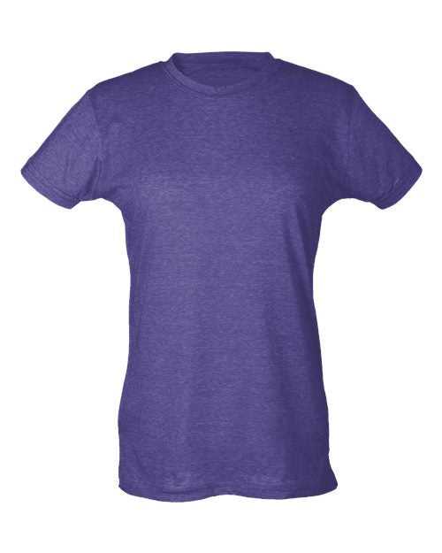 Tultex 240 Women's Poly-Rich Slim Fit T-Shirt - Heather Purple - HIT a Double