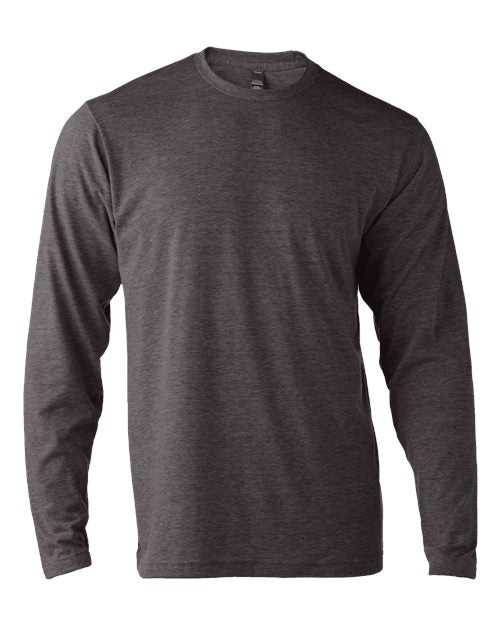 Tultex 242 Unisex Poly-Rich Long Sleeve T-Shirt - Heather Charcoal - HIT a Double