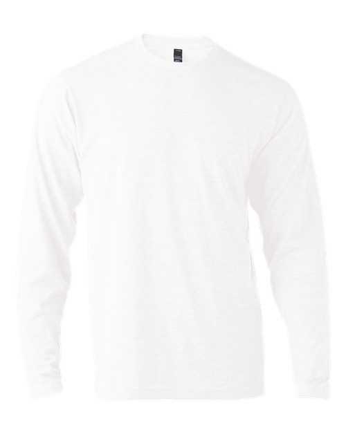 Tultex 242 Unisex Poly-Rich Long Sleeve T-Shirt - White - HIT a Double