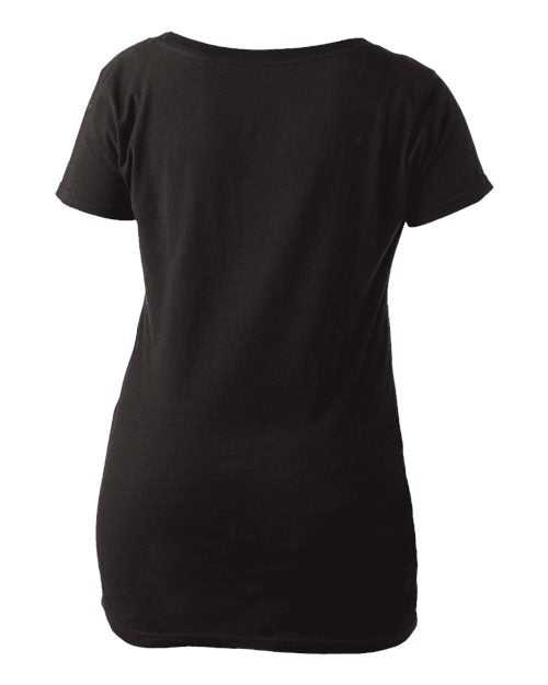 Tultex 243 Women&#39;s Poly-Rich Scoop Neck T-Shirt - Black - HIT a Double