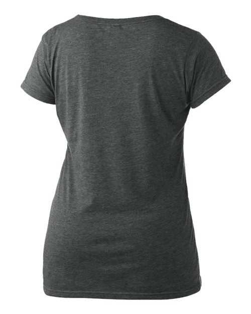 Tultex 243 Women's Poly-Rich Scoop Neck T-Shirt - Heather Charcoal - HIT a Double