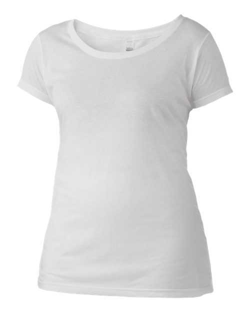 Tultex 243 Women's Poly-Rich Scoop Neck T-Shirt - White - HIT a Double