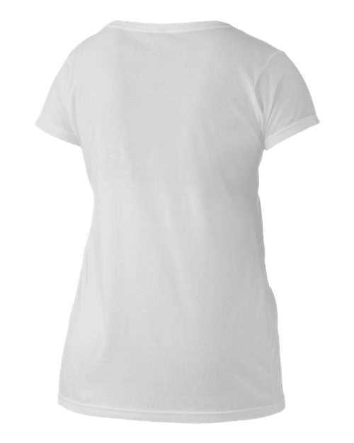 Tultex 243 Women&#39;s Poly-Rich Scoop Neck T-Shirt - White - HIT a Double