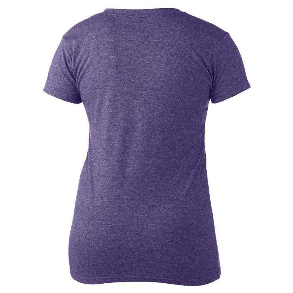 Tultex 244 Women&#39;s Poly-Rich V-Neck T-Shirt - Heather Purple - HIT a Double