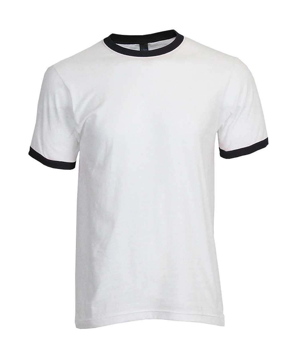 Tultex 246 Unisex Fine Jersey Ringer T-Shirt - Vintage White Inked India - HIT a Double