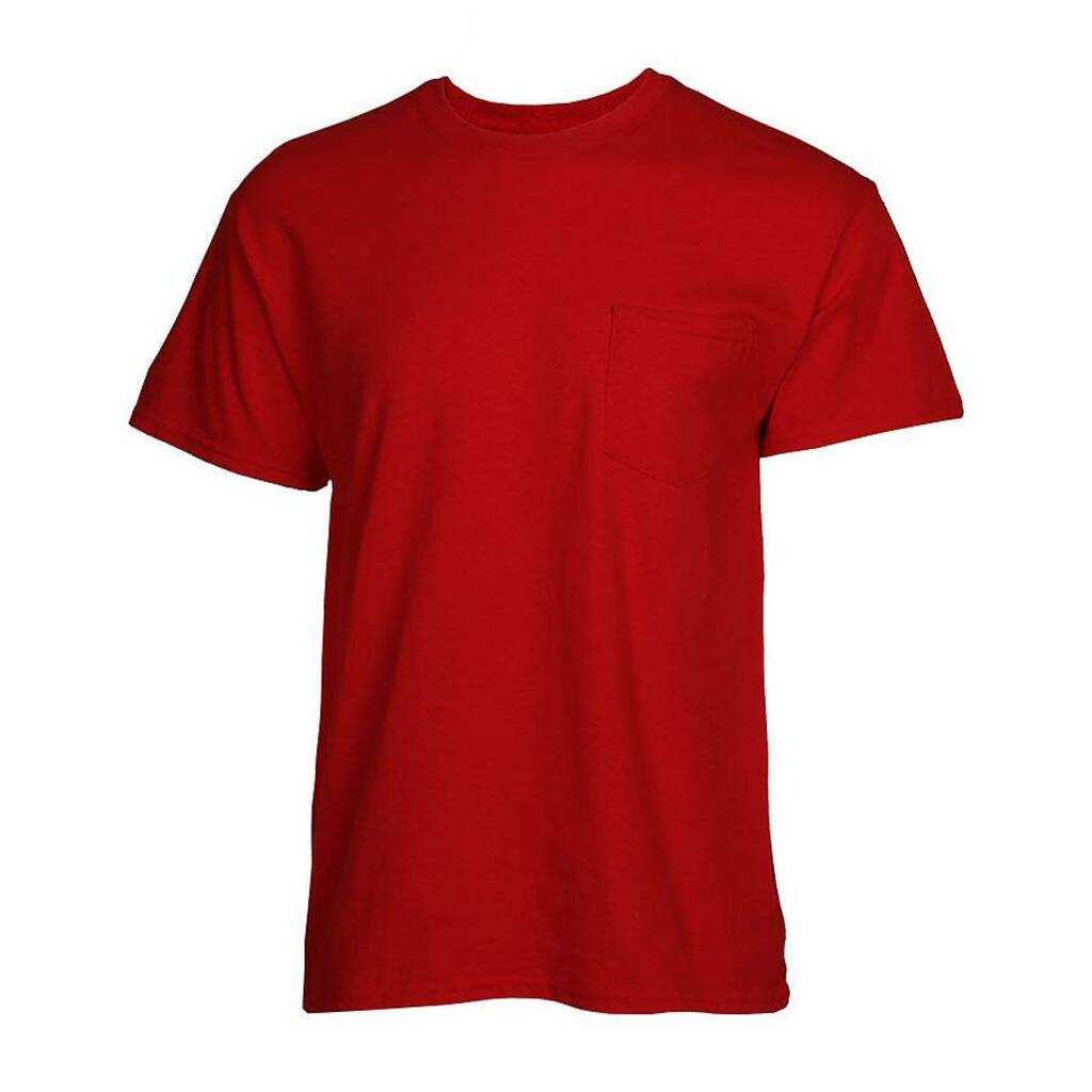 Tultex 293 Unisex Heavyweight Pocket T-Shirt - Red - HIT a Double