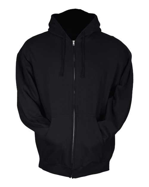 Tultex 331 Unisex Full-Zip Hooded Sweatshirt - Black - HIT a Double